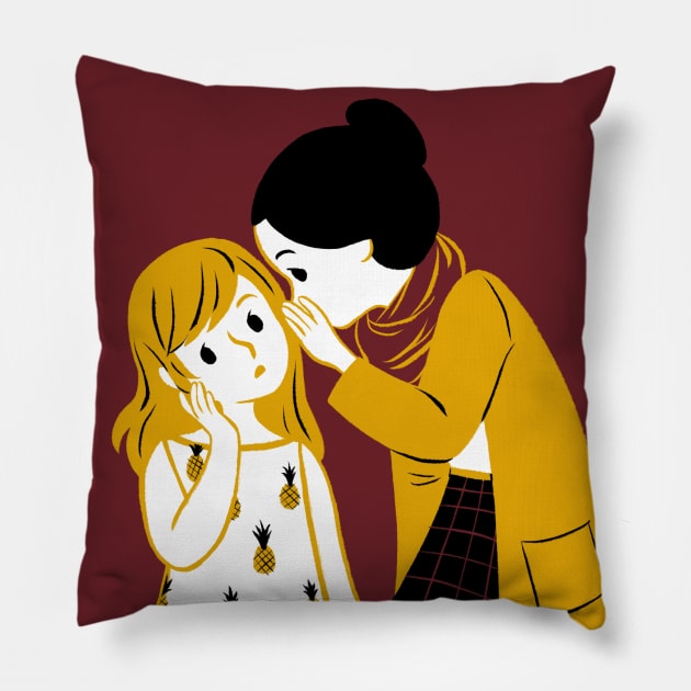 Secrets Between Friends Pillow by CLE