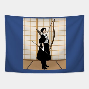 Archery With A Bow And Arrow Tapestry