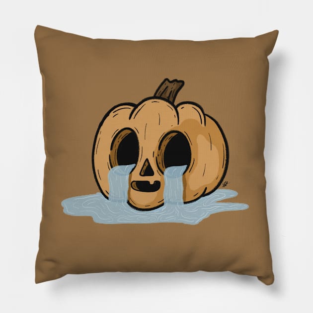 Pumpkin Puddles Pillow by ellipticaldesigns