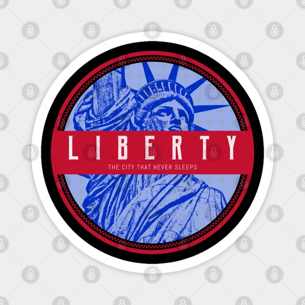 New York City Liberty Magnet by BlueCloverTrends