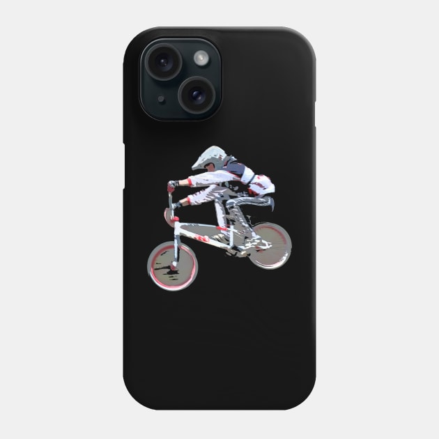 bmx race racing freestyle Phone Case by rickylabellevie