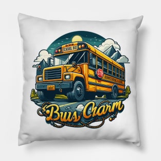 School Bus Charm Pillow