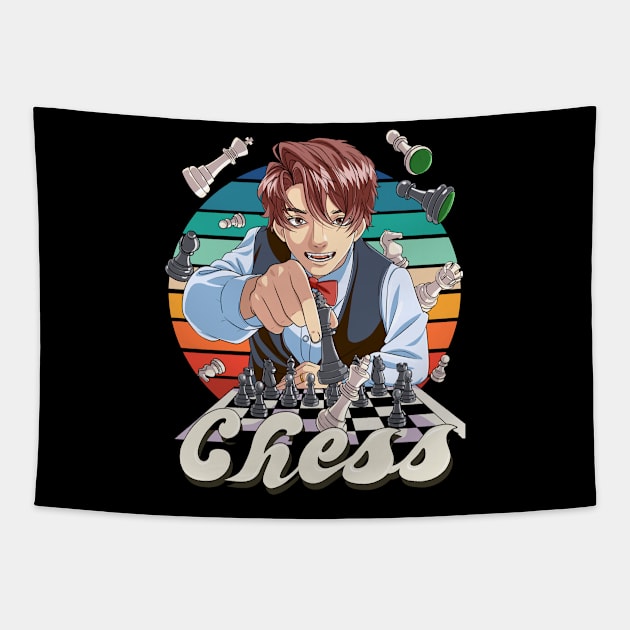 Funny Chess Player Grand Master Tapestry by Noseking
