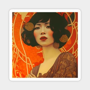 Art Deco Style Woman Magnet