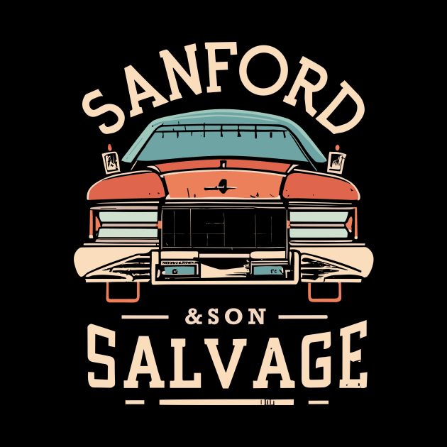 Sanford & Son Salvage Sign typography design by A Floral Letter Capital letter A | Monogram, Sticker