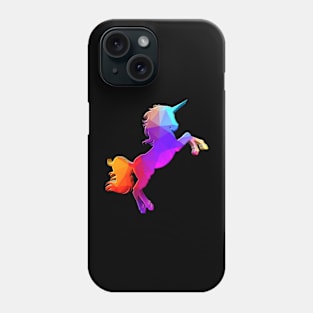 Beautiful Geometric Polygon Unicorn Phone Case