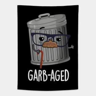 Garbaged Funny Trash Can Pun Tapestry