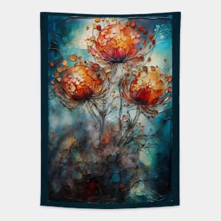 Floral Ink Tapestry