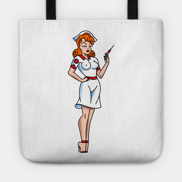 Nurse American Traditional Tragetasche Teepublic De