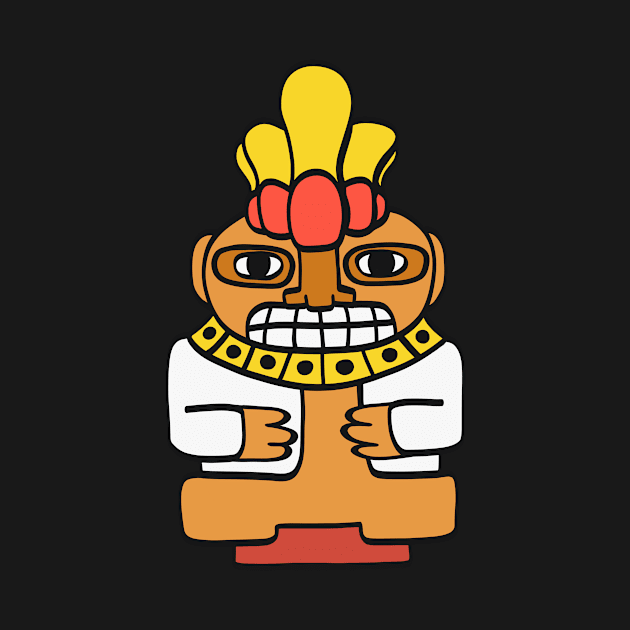 Aztec Statue South American Figure Indian by Foxxy Merch