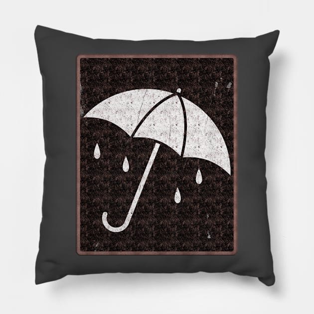 White Umbrella Pillow by ClorindaDeRose