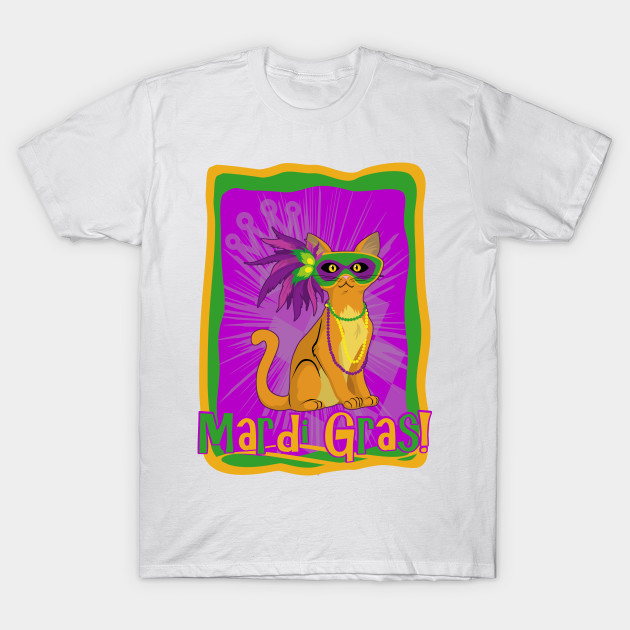 Mardi Gras Cat Mardi Gras T Shirt Teepublic