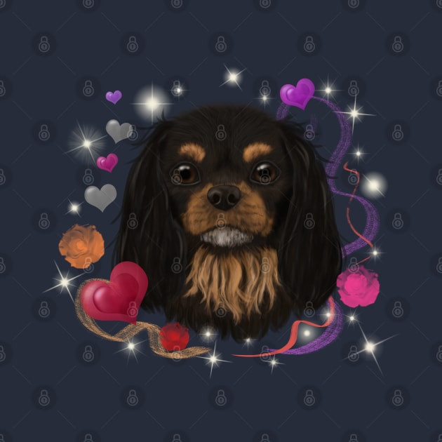 Black and Tan Cavalier King Charles Spaniel Love Design by Cavalier Gifts