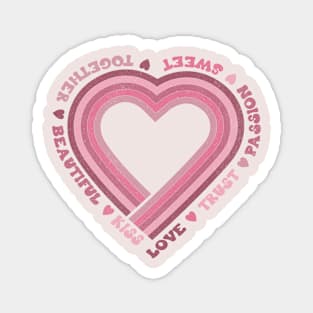 Love heart words Magnet