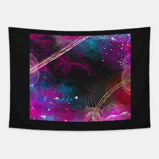 Abstract ink and metallics Tapestry