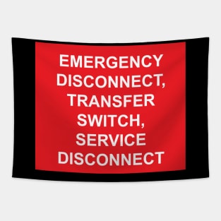 Emergency Disconnect Transfer Switch Service Disconnect Label Tapestry