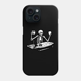 skeleton drinking beer Phone Case