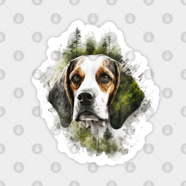 Hunting dog Beagle Magnet by Delicious Art