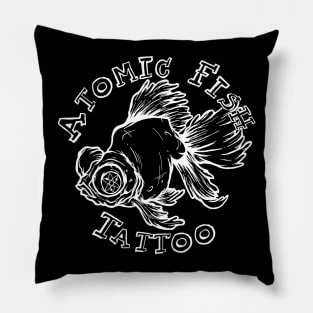 Atomic Fish Tattoo V2.0 White Pillow