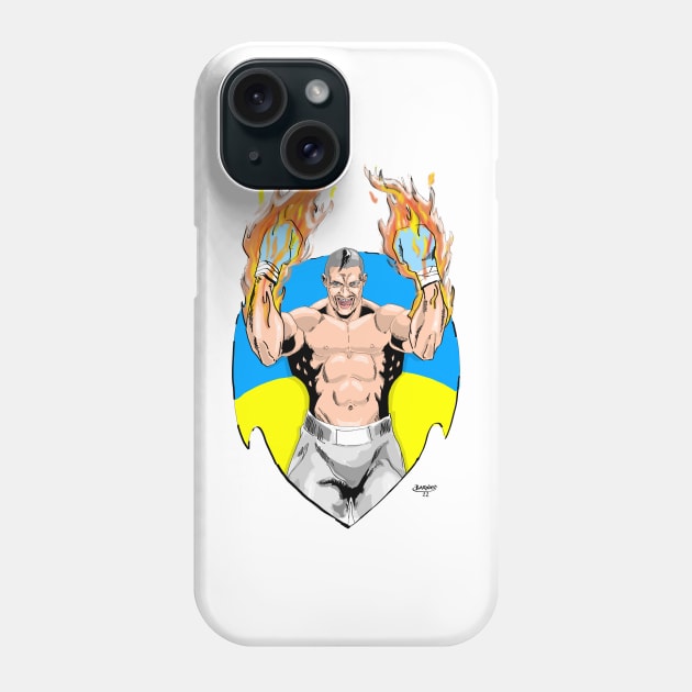 Usyk fire Phone Case by BarnesComicArt