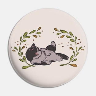 Cute Black and Grey Cat Pin