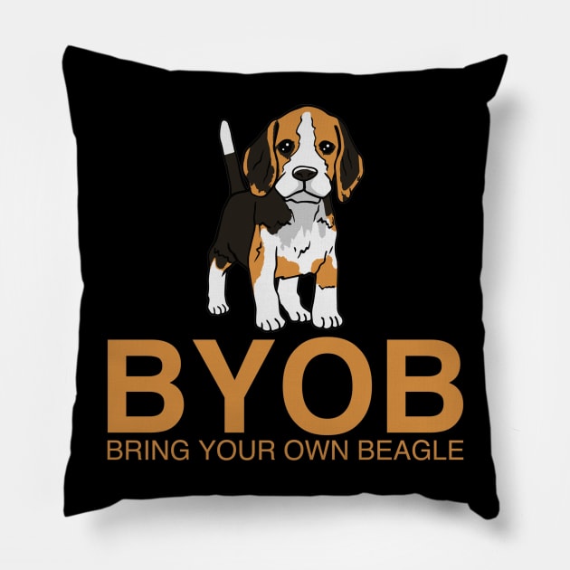 Bring Your Own Beagle Pillow by Yule