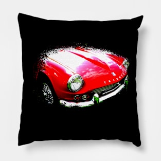 Triumph GT6 Mk1 1960s British classic car red elements Pillow