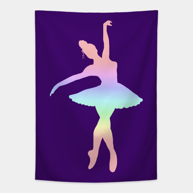 Pastel Ballet Dancer Tapestry by Art by Deborah Camp