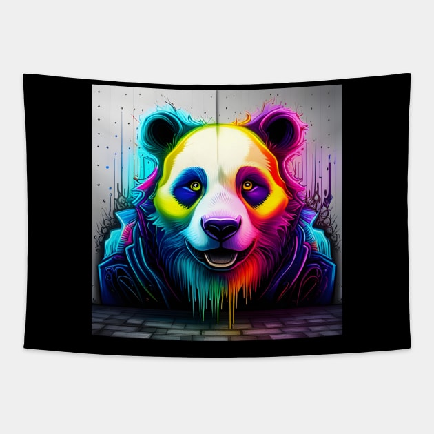 Acid Panda Graffiti Tapestry by timtopping