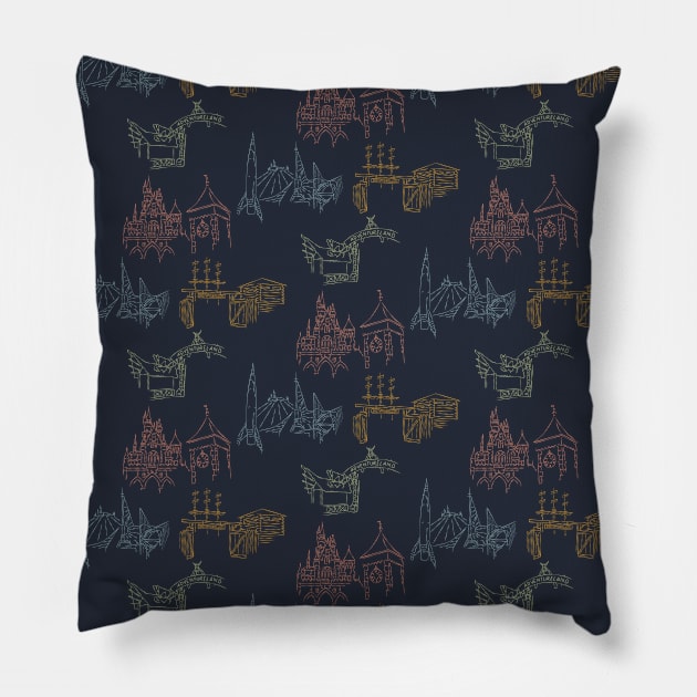 Patterns of Imagination #1 Pillow by ProfessorBasil