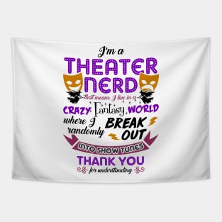 Theater Nerd Funny Definition Tapestry