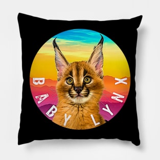 Baby lynx wild cat freedom Pillow