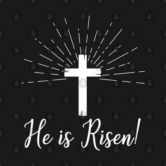 He is Risen Shirt Resurrection Christian Easter by Hannah's Bear Tees