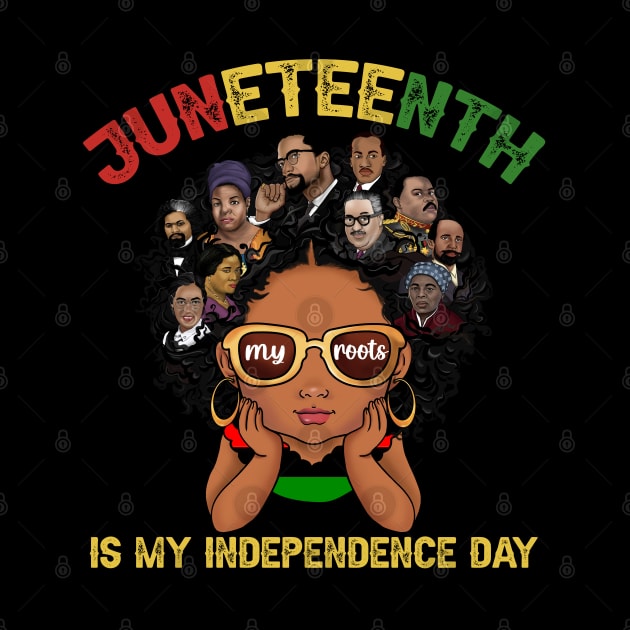 Juneteenth 1865 Juneteenth Is My Independence Day Women Kid by Sandra Holloman