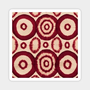 Burgundy Red Shibori Pattern Magnet