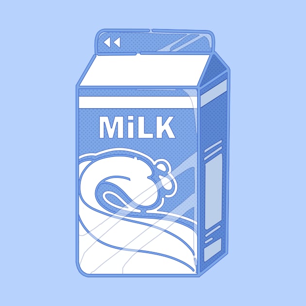 Cute aesthetic baby blue milk by MinimalAnGo