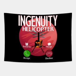 Perseverance Mars Vehicle Ingenuity Helicopter Phoned Home Tapestry