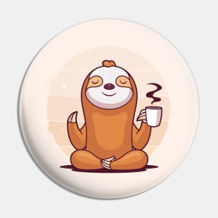 Coffee Yoga Sloth Pin