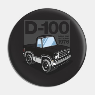 D100 - 1976 White Base (Midnight Black) Pin