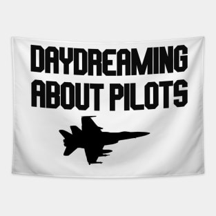 daydreaming about pilots with plane Tapestry