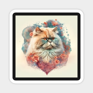 Bundle of love - Persian cat- Purr-fect valentine gift for the feline-loving pet lover Magnet