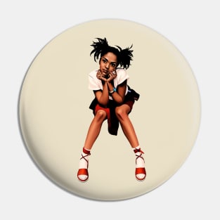 Lauryn Hill Vintage Halftone Pop Art Pin