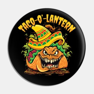 Halloween Taco-O’-Lantern Costume - For Taco & Pumpkin Fans Pin