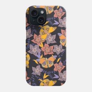 Butterflies and Flowers Night Phone Case