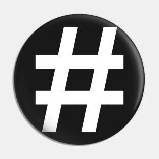 Hashtag - Pound Sign Social Media Design Pin