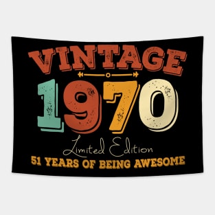 Vintage 1970 51 years of being awesome Tapestry