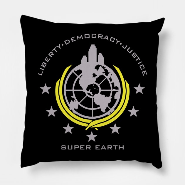 Super Earth helldivers Pillow by jorgejebraws