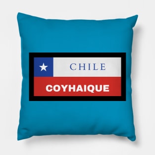 Coyhaique City in Chile Flag Pillow