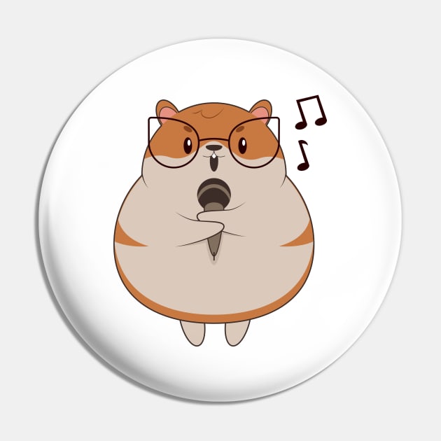 Hamster - Music with Microphone Pin by Markus Schnabel