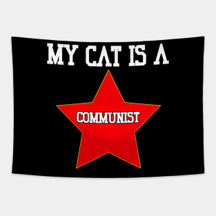 My Cat Is A Communist v2 Tapestry